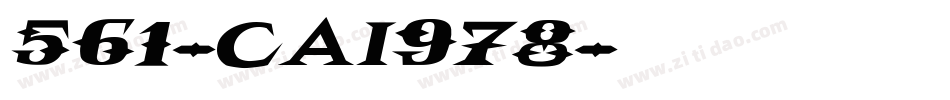 561-CAI978字体转换