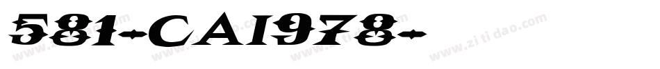 581-CAI978字体转换