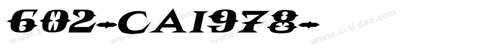 602-CAI978字体转换