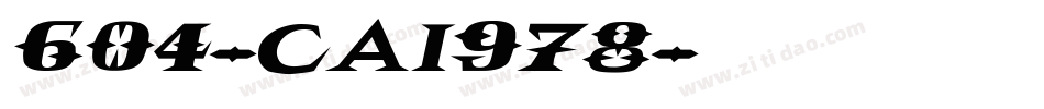 604-CAI978字体转换