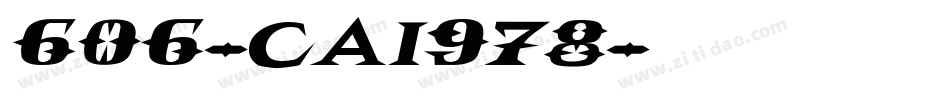 606-CAI978字体转换