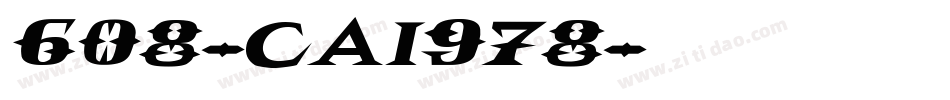 608-CAI978字体转换