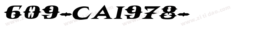 609-CAI978字体转换
