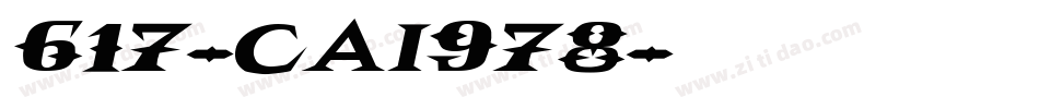 617-CAI978字体转换