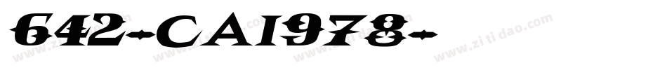 642-CAI978字体转换