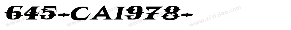 645-CAI978字体转换