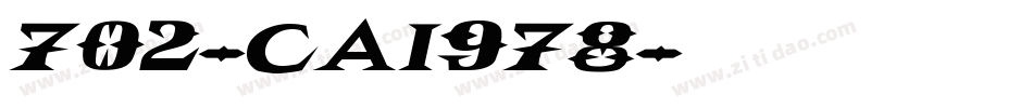 702-CAI978字体转换