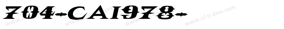 704-CAI978字体转换