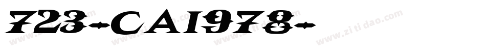 723-CAI978字体转换