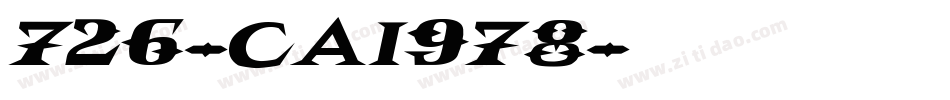 726-CAI978字体转换