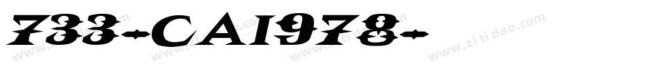 733-CAI978字体转换