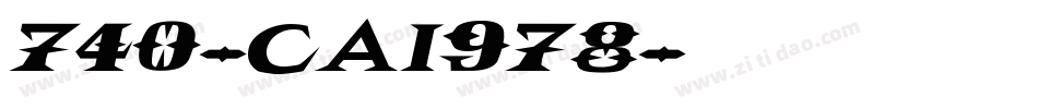 740-CAI978字体转换