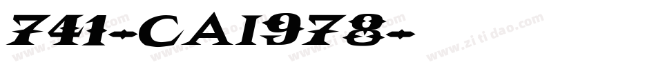 741-CAI978字体转换