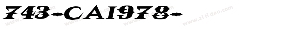743-CAI978字体转换