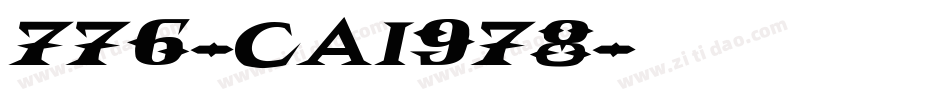 776-CAI978字体转换