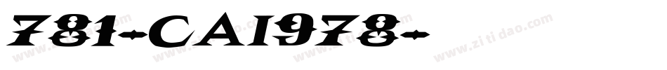 781-CAI978字体转换
