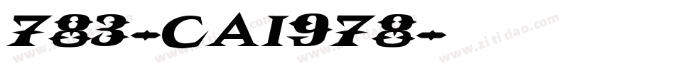 783-CAI978字体转换