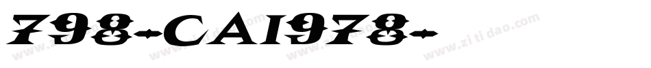 798-CAI978字体转换