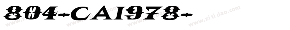 804-CAI978字体转换