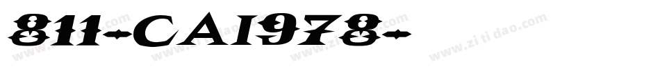 811-CAI978字体转换
