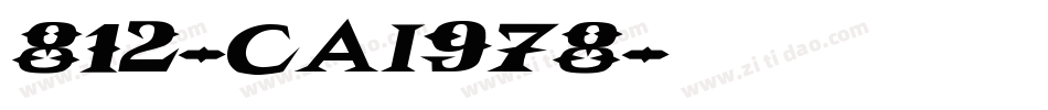 812-CAI978字体转换
