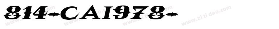 814-CAI978字体转换