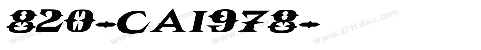 820-CAI978字体转换
