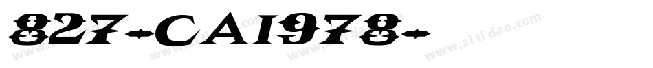 827-CAI978字体转换