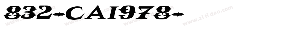832-CAI978字体转换