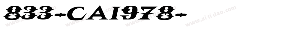 833-CAI978字体转换