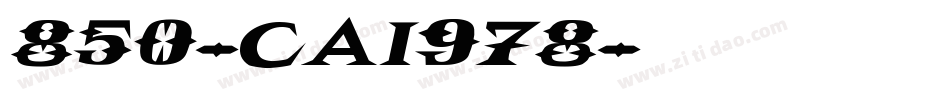 850-CAI978字体转换