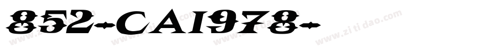 852-CAI978字体转换
