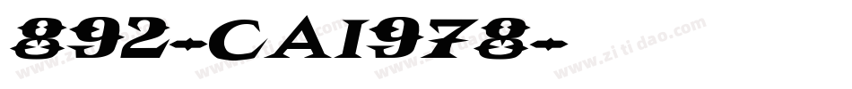 892-CAI978字体转换