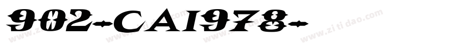 902-CAI978字体转换