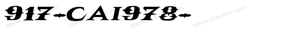 917-CAI978字体转换