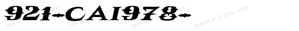 921-CAI978字体转换