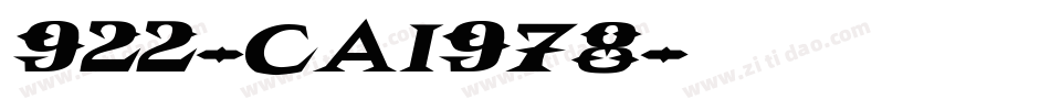 922-CAI978字体转换
