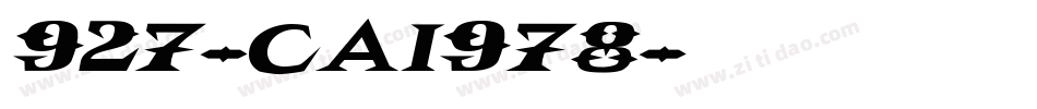 927-CAI978字体转换