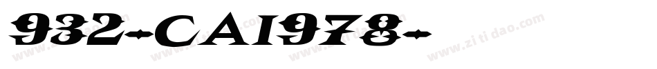 932-CAI978字体转换