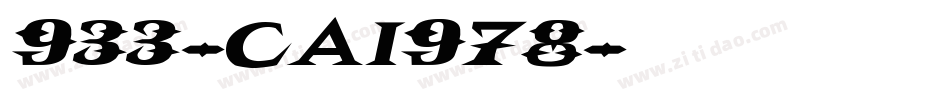 933-CAI978字体转换