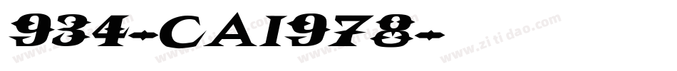 934-CAI978字体转换