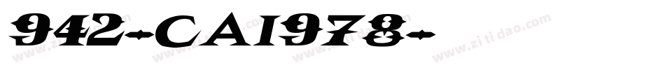 942-CAI978字体转换