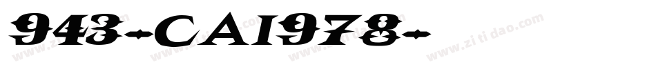 943-CAI978字体转换