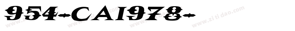 954-CAI978字体转换