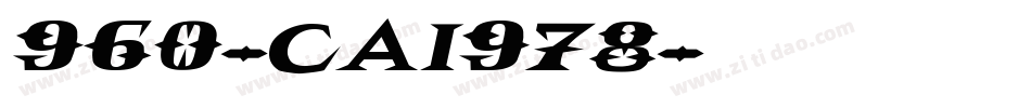 960-CAI978字体转换