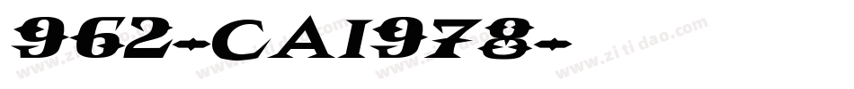 962-CAI978字体转换