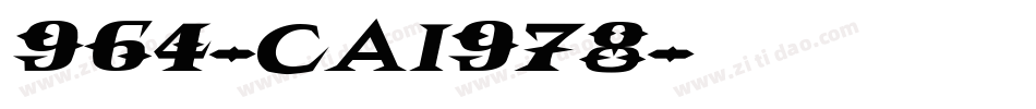 964-CAI978字体转换