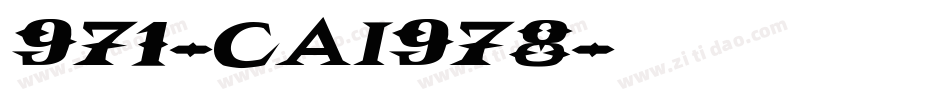 971-CAI978字体转换