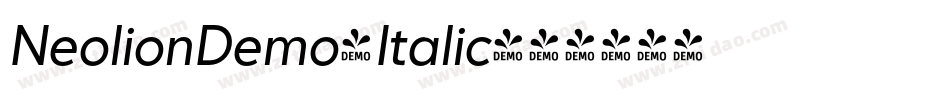 NeolionDemo-Italic字体转换