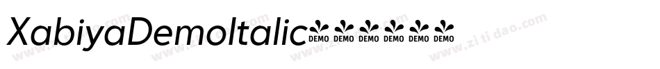 XabiyaDemoItalic字体转换